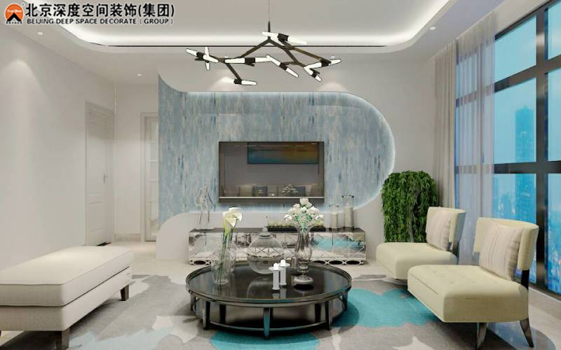 欽州光大悅湖云邸110㎡現(xiàn)代簡(jiǎn)約裝修效果圖案例